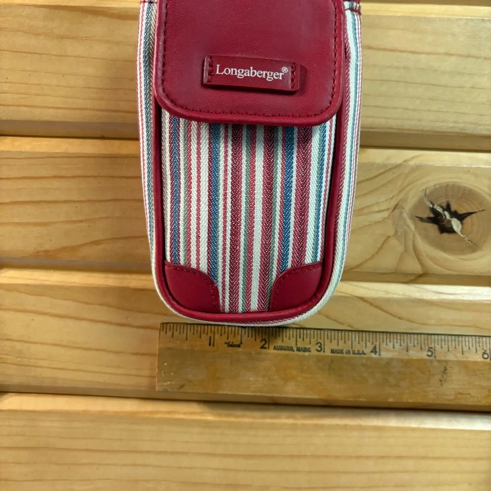 Longaberger Vintage Cell Phone Holder, Market Stripe Pattern
